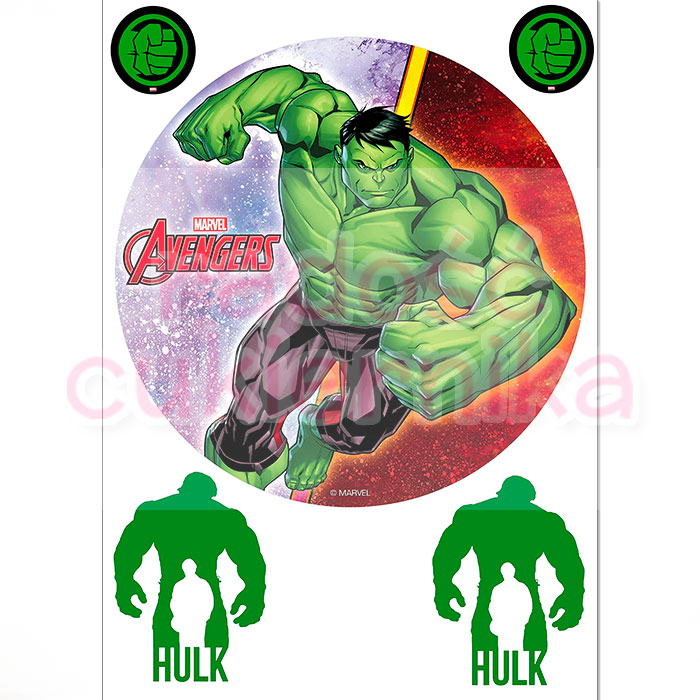 Opłatek na tort "Hulk №1"  