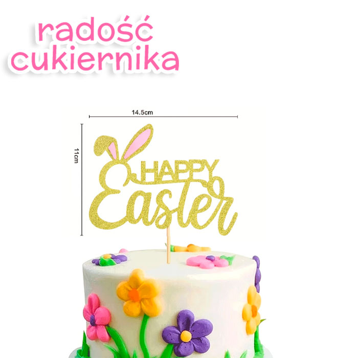 Topper "Happy Easter" , 14,5 x 11 cm 
