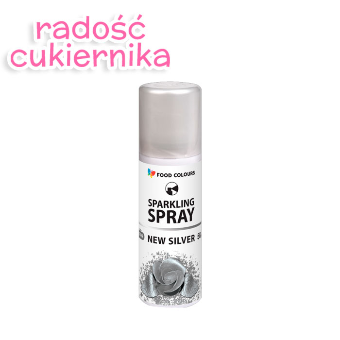 Barwnik w sprayu New Silver Food Colours, 50 ml
