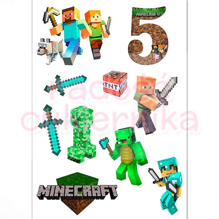 Opłatek na tort "Minekraft №2"  
