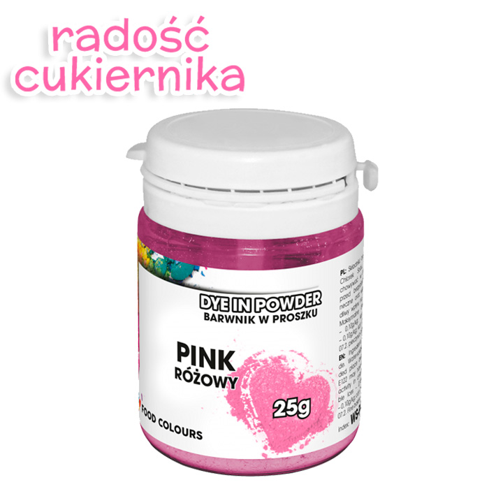 Barwnik wodnorozpuszczalne w proszku Food Colours, 25 g, róż 