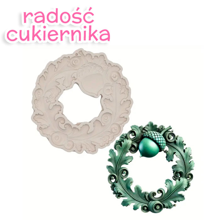 Forma do dekoracji Wieniec dębowy 8,3 cm 
