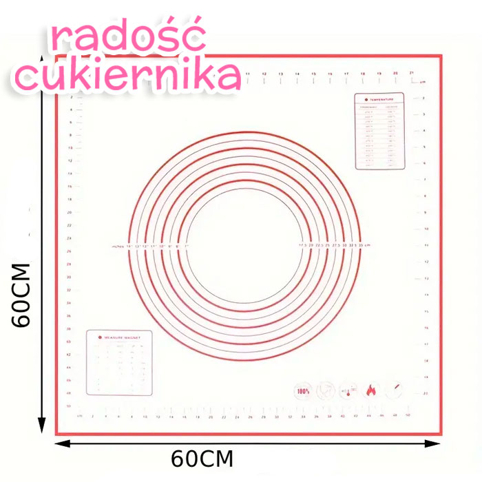 Mata silikonowa wzmocniona 60х60 cm 