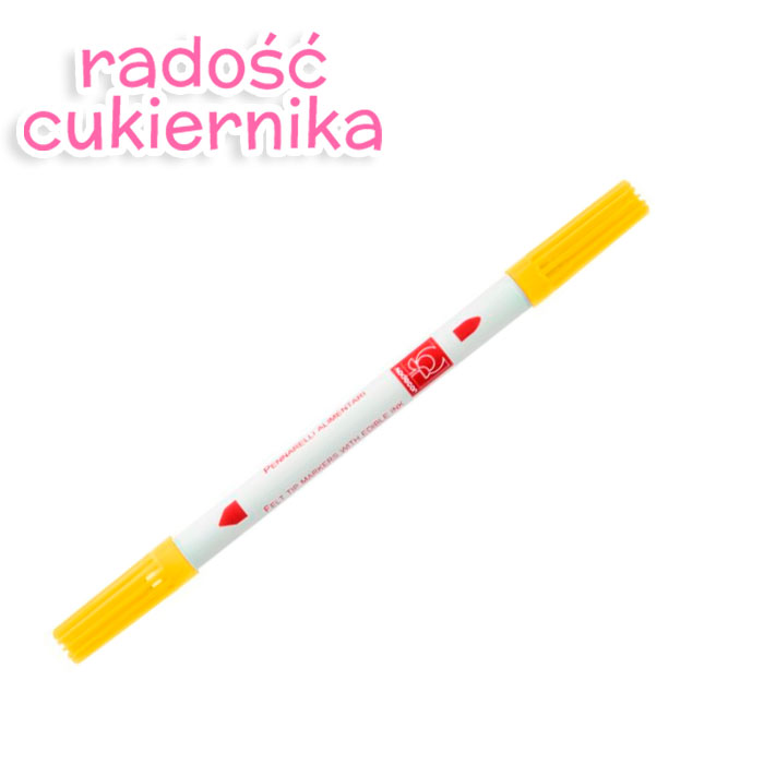 картинка Flamaster dwustronny spożywczy Modecor, żółty, 1szt 