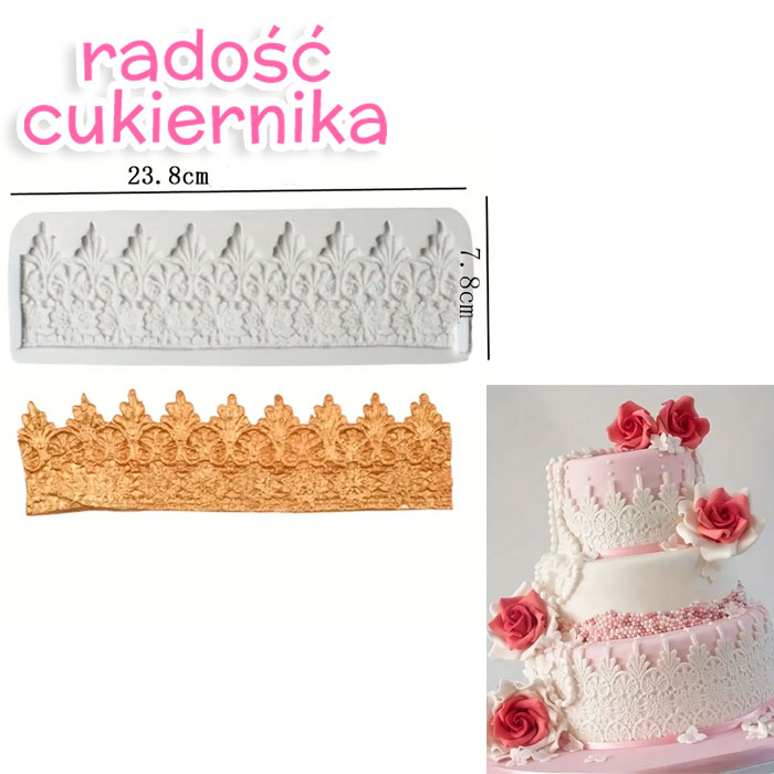 Forma silikonowa "Wzory" 23,8 × 7,8 cm 