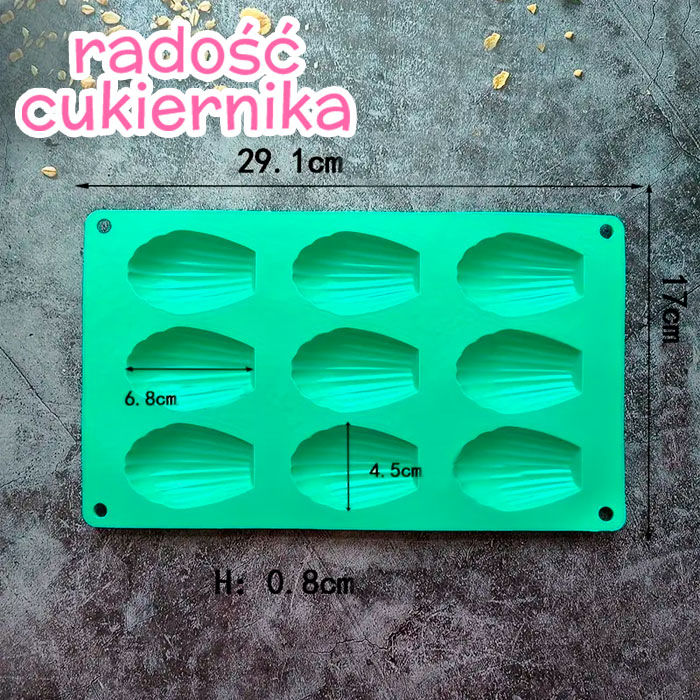 Silikonowa forma "Madeleine" 9 komórek