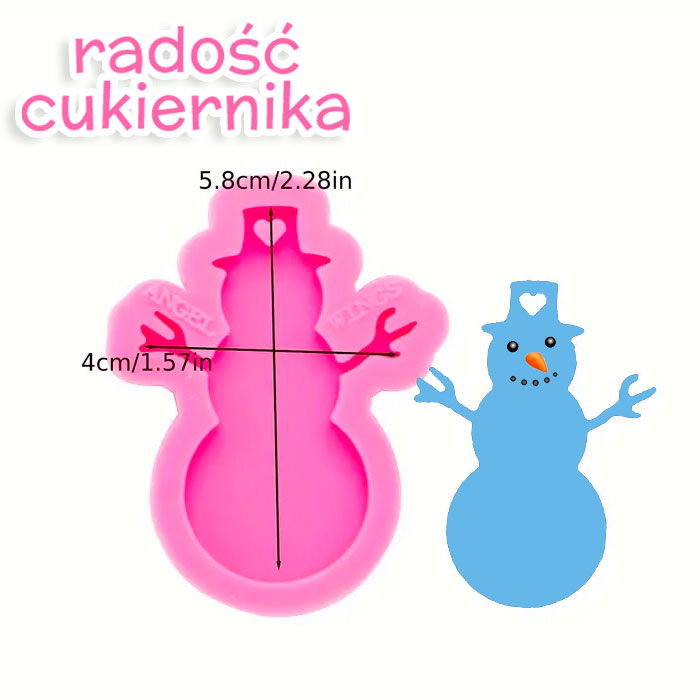 Forma silikonowa Bałwan śniegowy 5,8 cm 