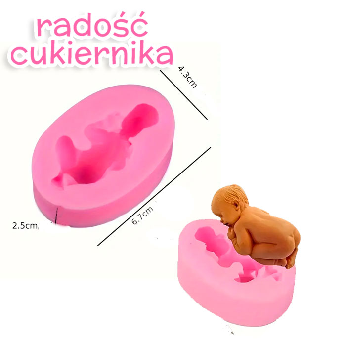 Forma silikonowa 3D Maluch, 6,5 cm 