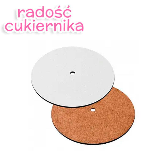  Podkład MDF do tortu piętrowego 28 cm otwór 1,3 cm, 1szt 