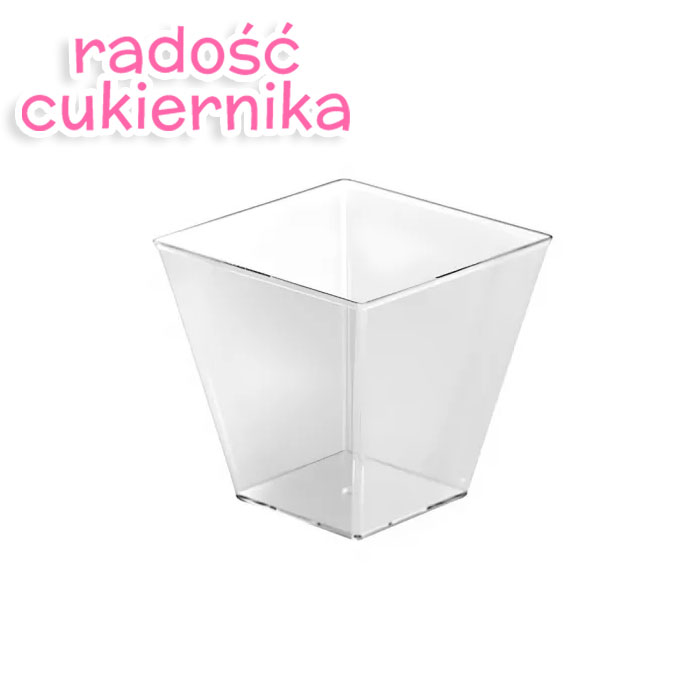 Pojemnik finger food do deserów kwadratowe piramidki 200ml, 1szt 