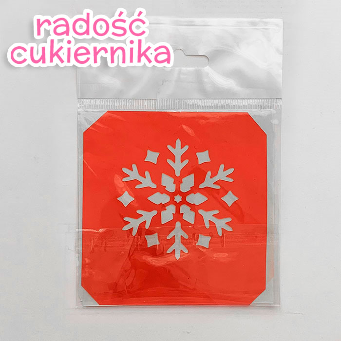 Szablon "Płatek śniegu nr 9" 6cm 