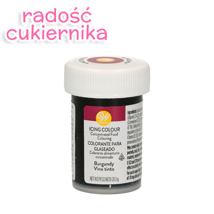 Barwnik spożywczy w żelu Wilton burgund, 28 g 