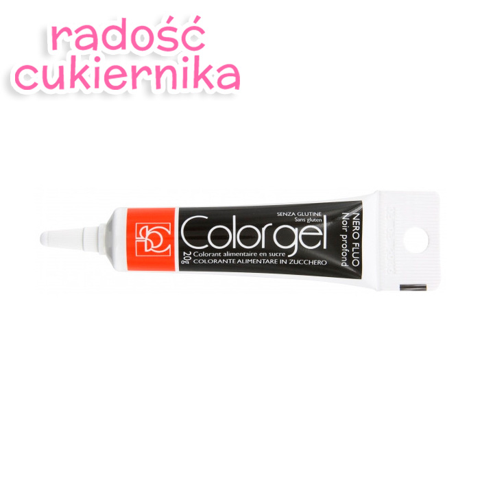 Barwnik spożywczy w żelu czarny tubka, 20 g 