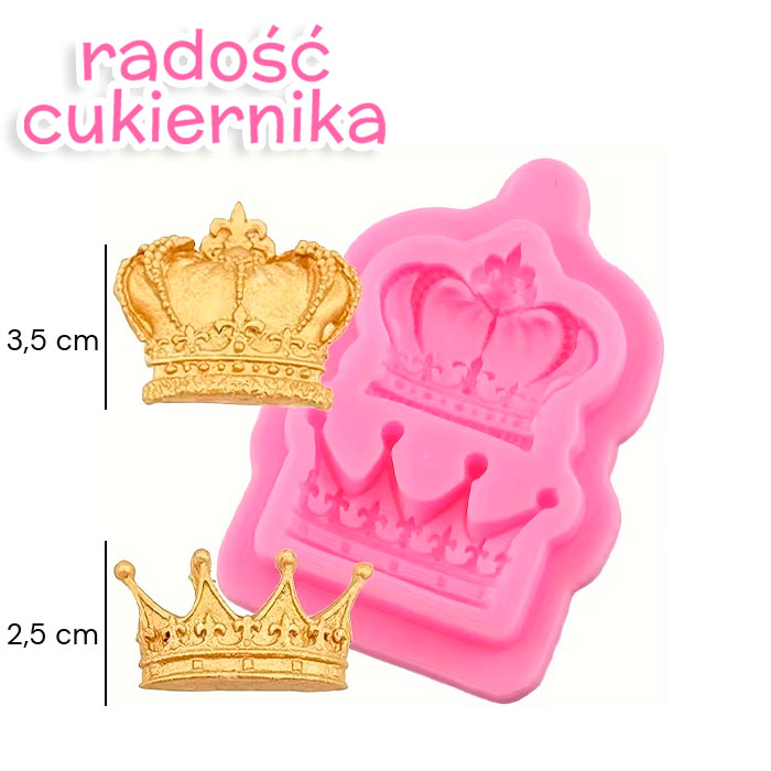 Forma silikonowa do masy cukrowej Korony, 2 rodzaje 