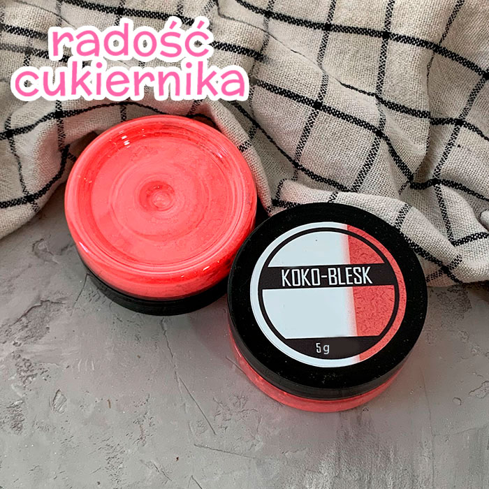 Gęsty pigment NEON Disco koralowy matowy, Koko-Blesk, 5 g 