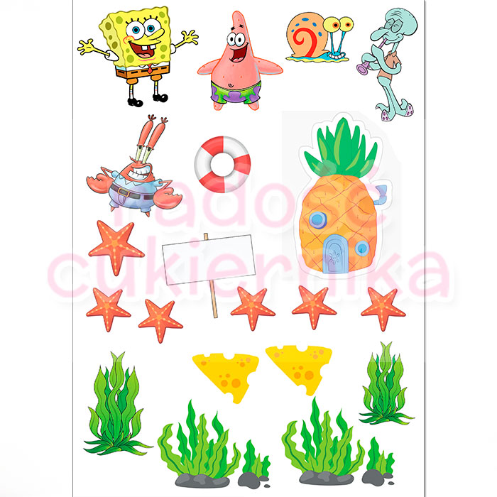 Opłatek na tort "SpongeBob №1"  