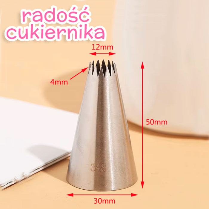 Tylka stal nierdzewna do kremu № 348 