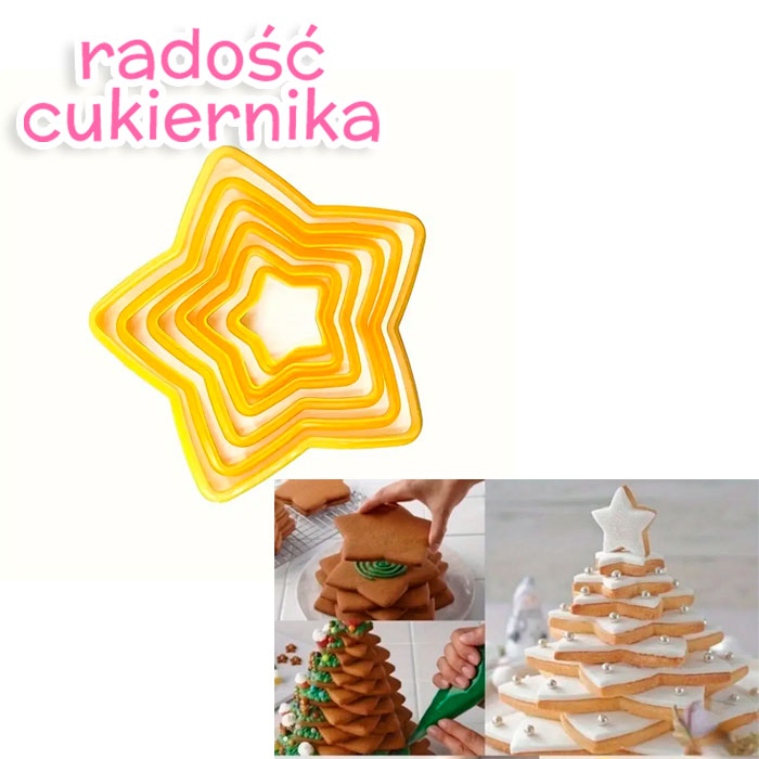 Zestaw foremek do pierników "Gwiazda", 6 szt 