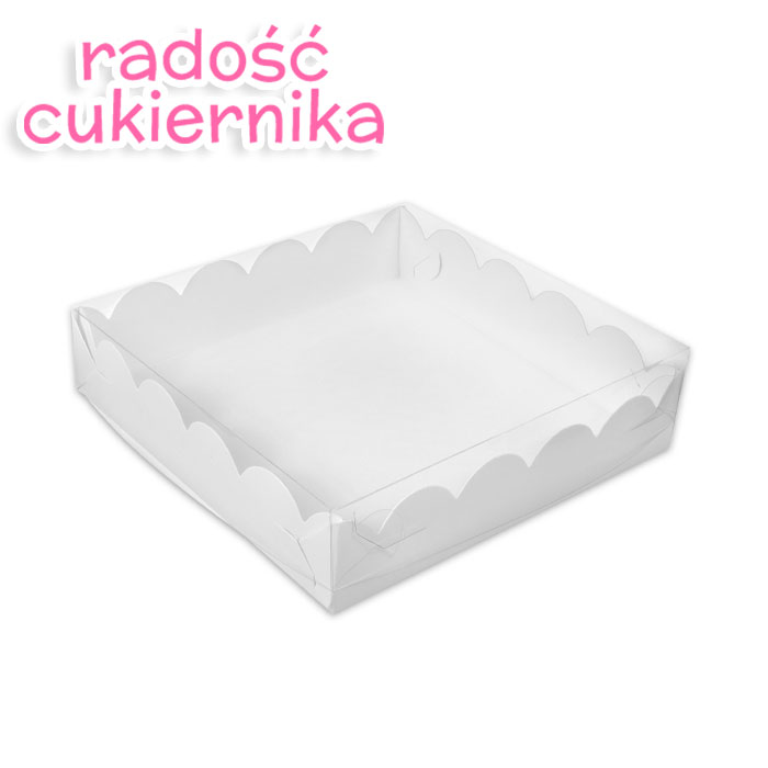 Pudełko na ciasteczka i pierniki, białe, 15,5х15,5х3,5 cm 