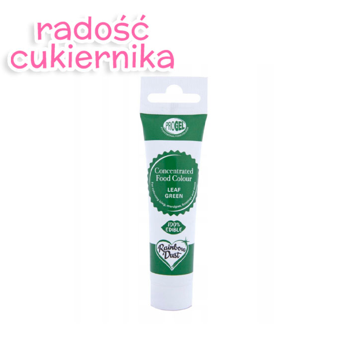 Barwnik spożywczy w żelu ProGel Rainbow Dust leaf green, 25 g 