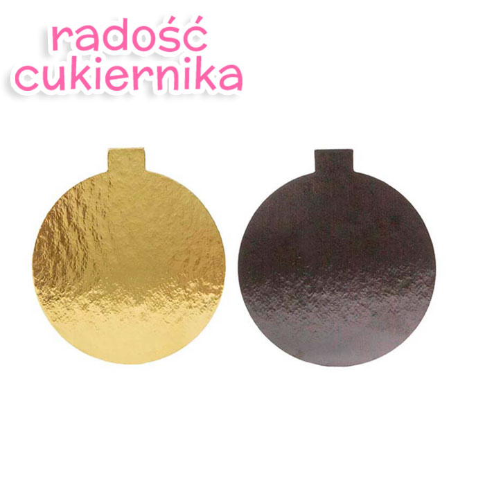  Podkład pod monoporcje złoto-czarny dwustronny 8 cm 