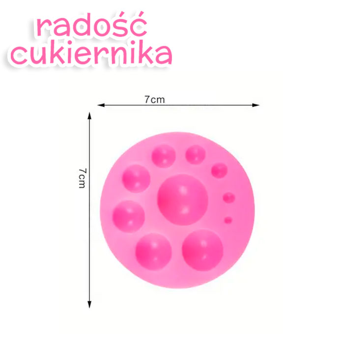 Forma silikonowa kulka perła, średnica 7 cm 