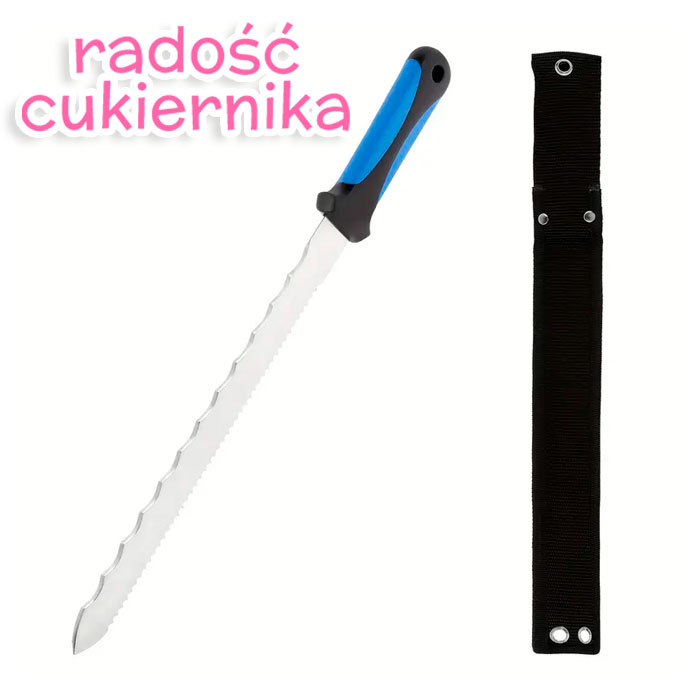 Dwustronny nóż do biszkoptu, ostrze 28 cm 