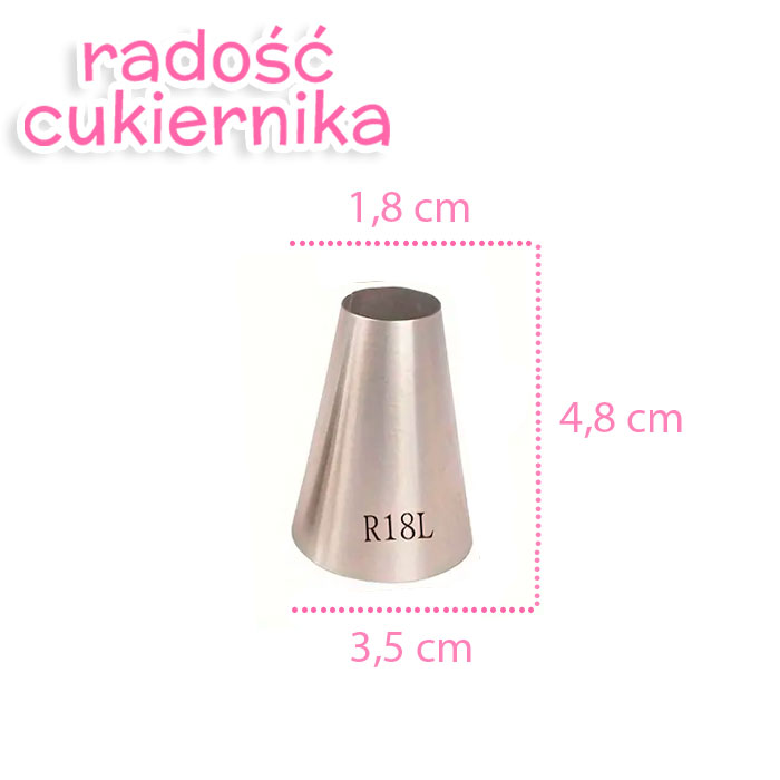 Tylka stal nierdzewna do kremu № R18L 