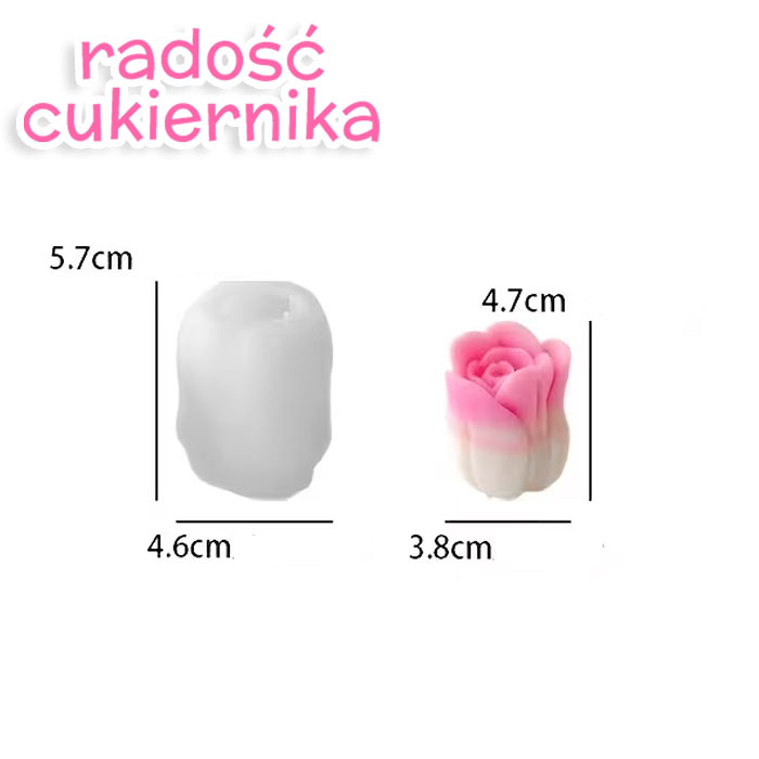 Forma silikonowa 3D Tulipan, 4,7 cm 