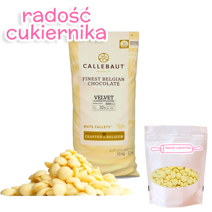 Biała czekolada Callebaut Velvet 32%, 1 kg 