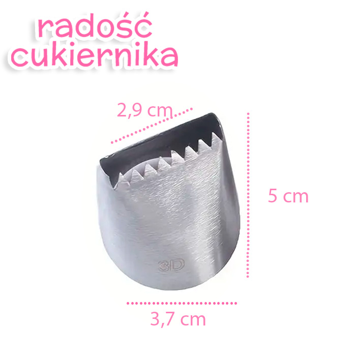 Tylka stal nierdzewna do kremu  №1, 5 cm 