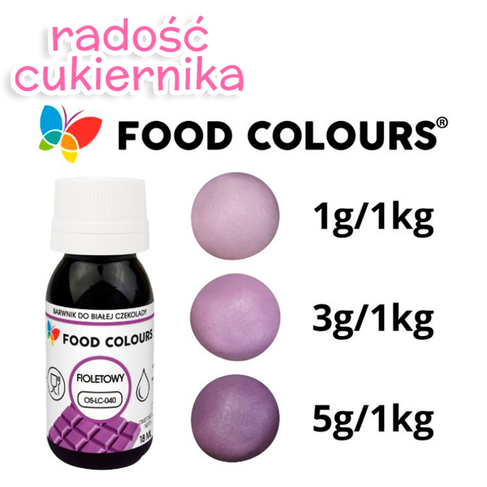 картинка Barwnik do czekolady 18 ml "Food Colours", fioletowy 