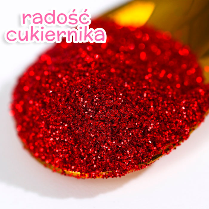 Brokat spożywczy, czerwony, duża frakcja, 5 g