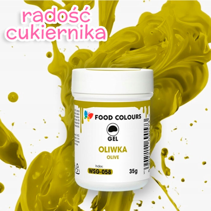 Barwnik w żelu Food Colours Power Gel 35 g oliwka 