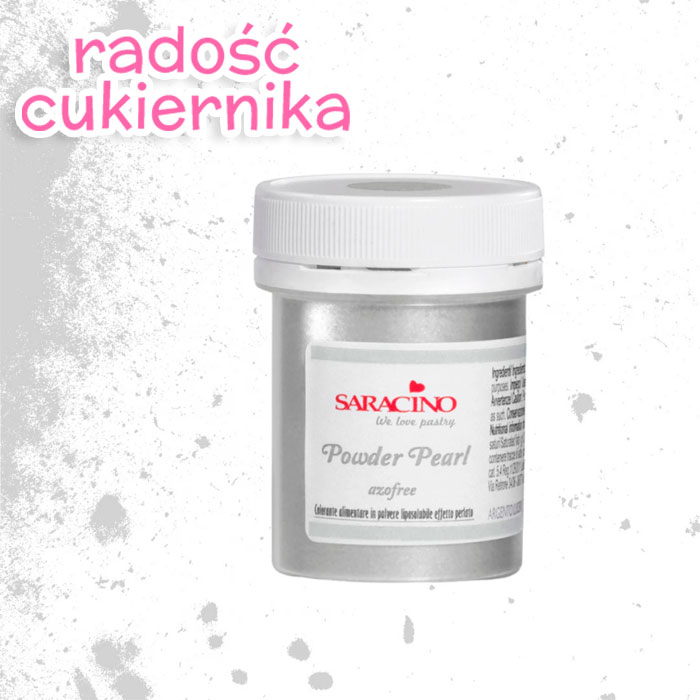 Barwnik spożywczy jadalny w proszku srebrny brokat Saracino 5 g