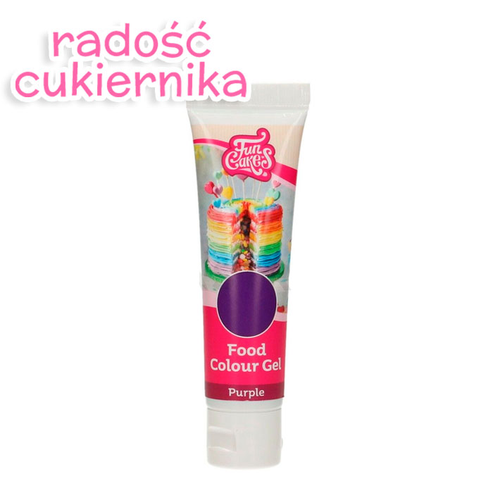 Barwnik w żelu Fun Cakes, tubka 30 g, purpurowy   