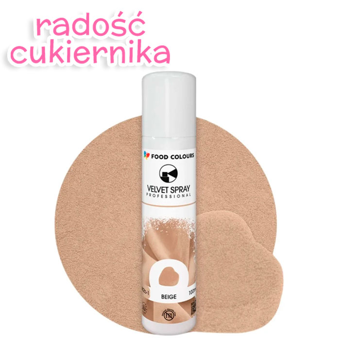 Spray velvet zamsz beige Food Colours, 100 ml 