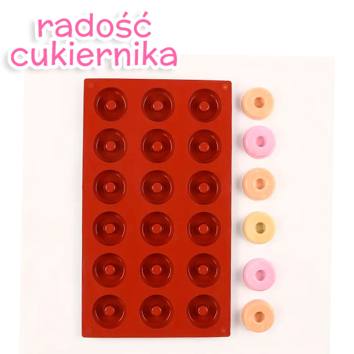 Silikonowa forma Pączki 18 gniazd