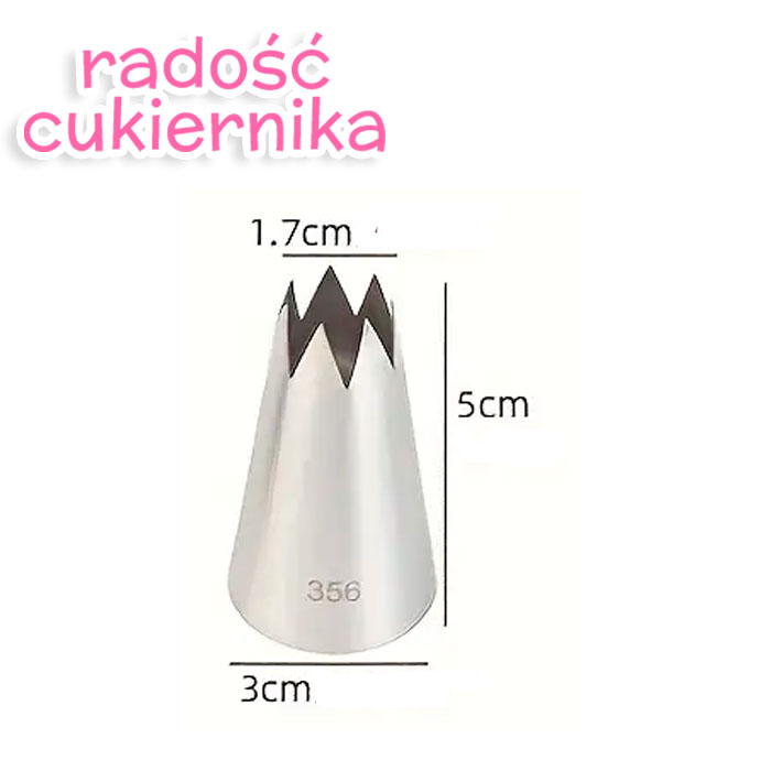 Tylka stal nierdzewna do kremu № 356, 5 cm 