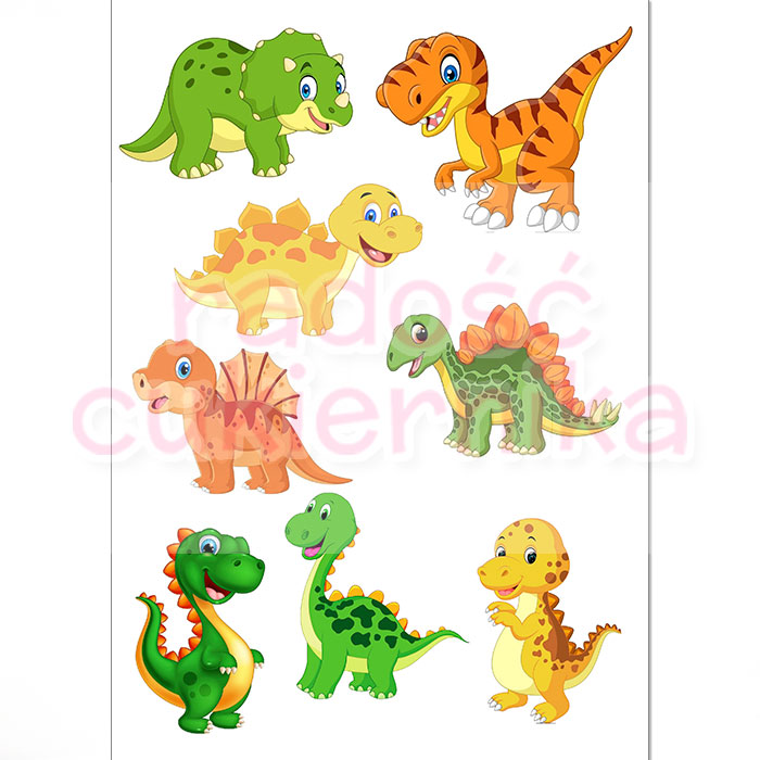 Opłatek na tort "Dinozaur №4"  