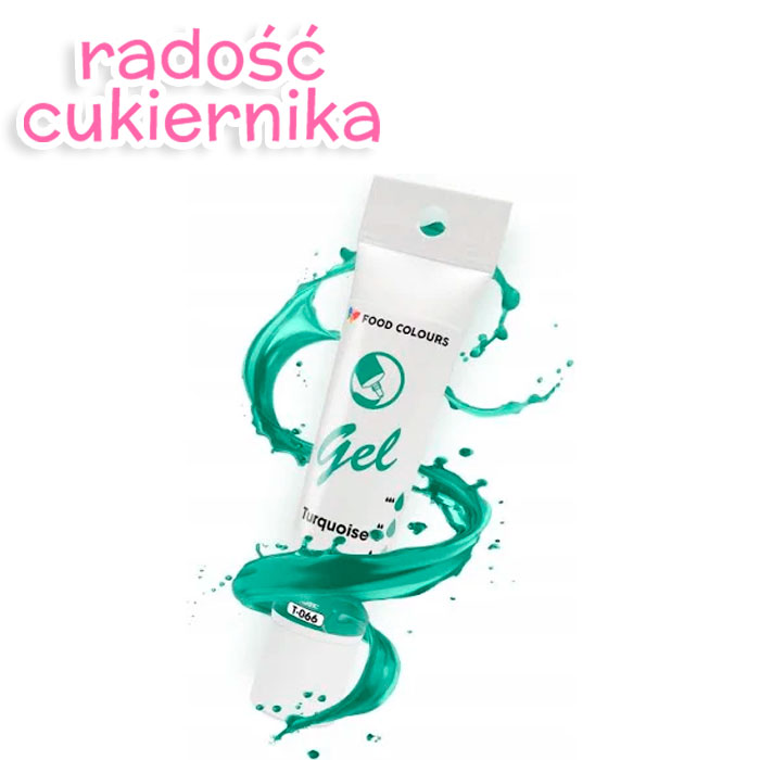 Barwnik spożywczy gel w tubce Food Colours Turquoise, 30 g 