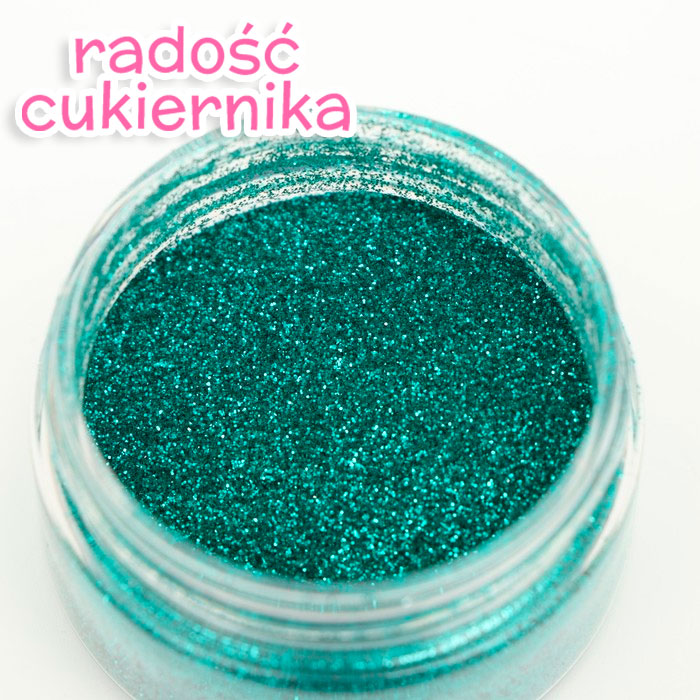 Brokat spożywczy, turkusowy, duża frakcja, 10 g