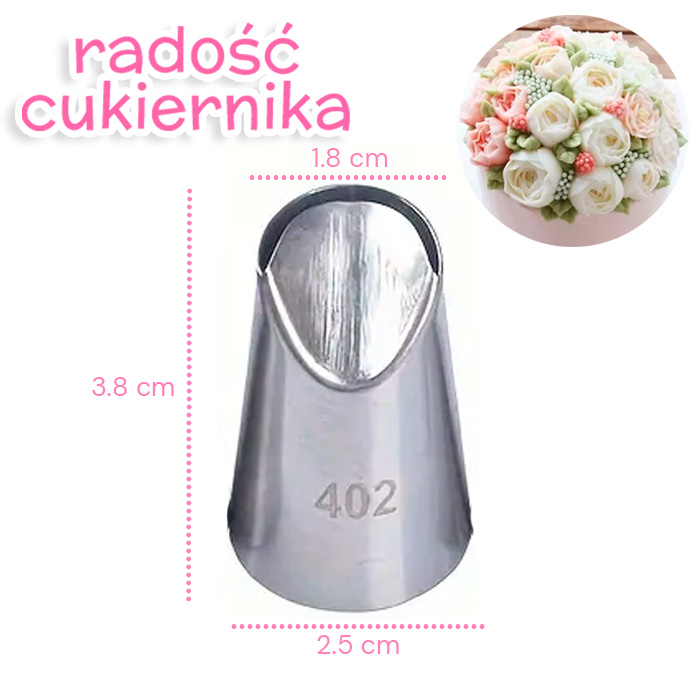 Tylka końcówka dekoratorska 402 płatek chryzantemy 