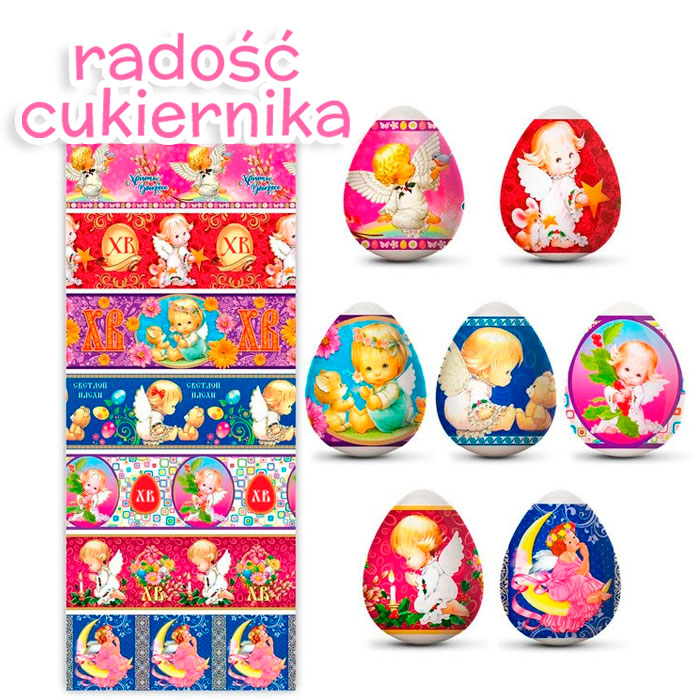 Termofolia do jajek wielkanocnych Anioły na 7 jajek 