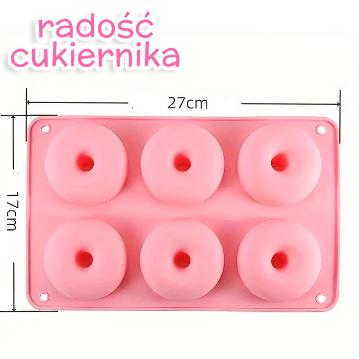 Forma silikonowa "Pączki", 6 komórek