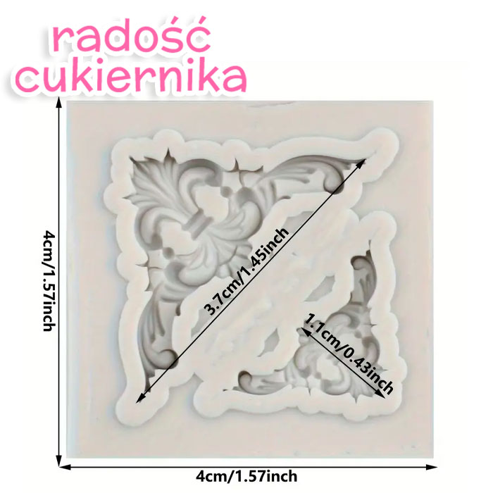 Forma silikonowa "Vintage", 3,7 cm 