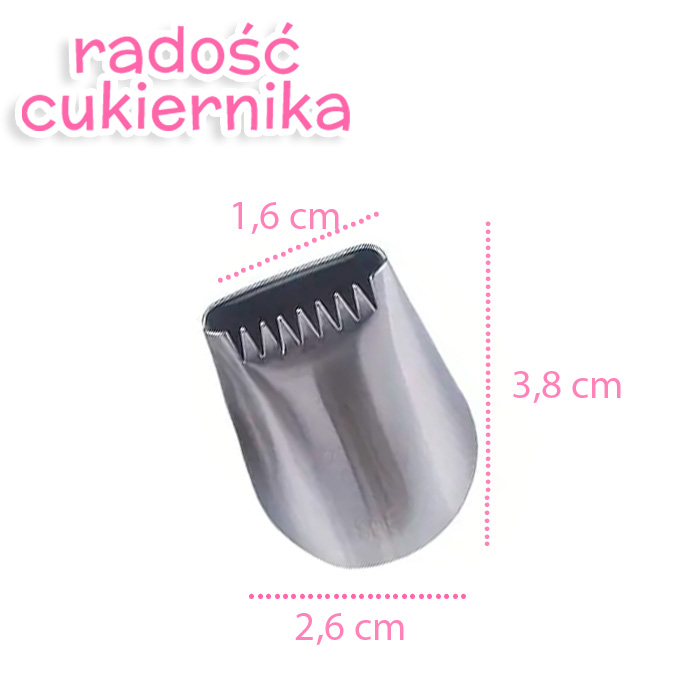 Tylka stal nierdzewna do kremu  №3, 3,8 cm 