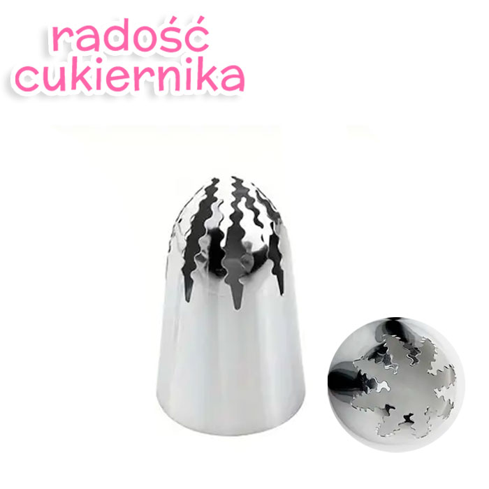 Tylka stal nierdzewna do kremu Zamknięta gwiazda wzór 5 cm 