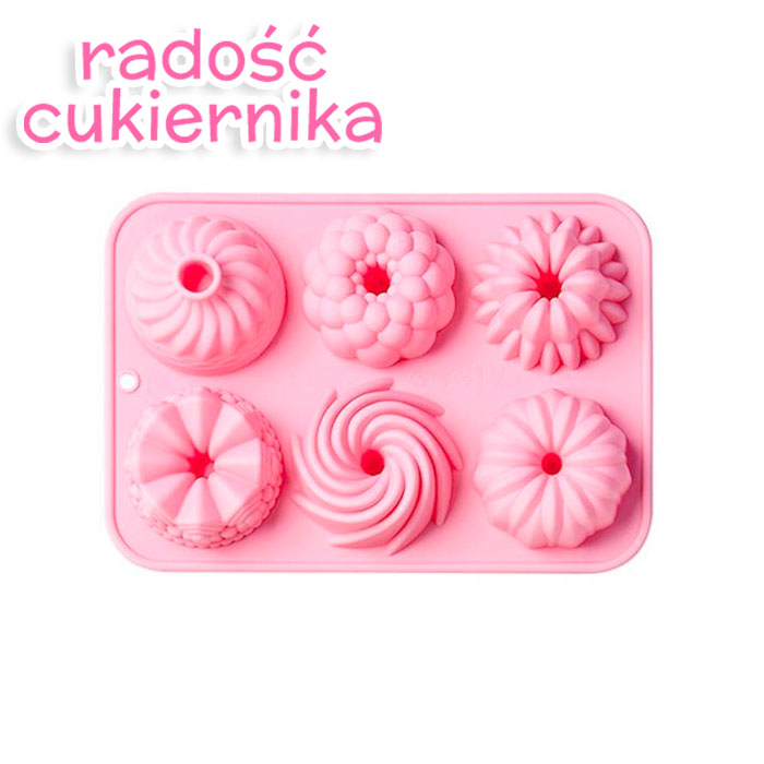 Silikonowa forma "Pączki" 6 komórek