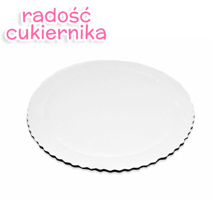  Podkład pod tort  gruby biały śr. 18 cm, 1szt 